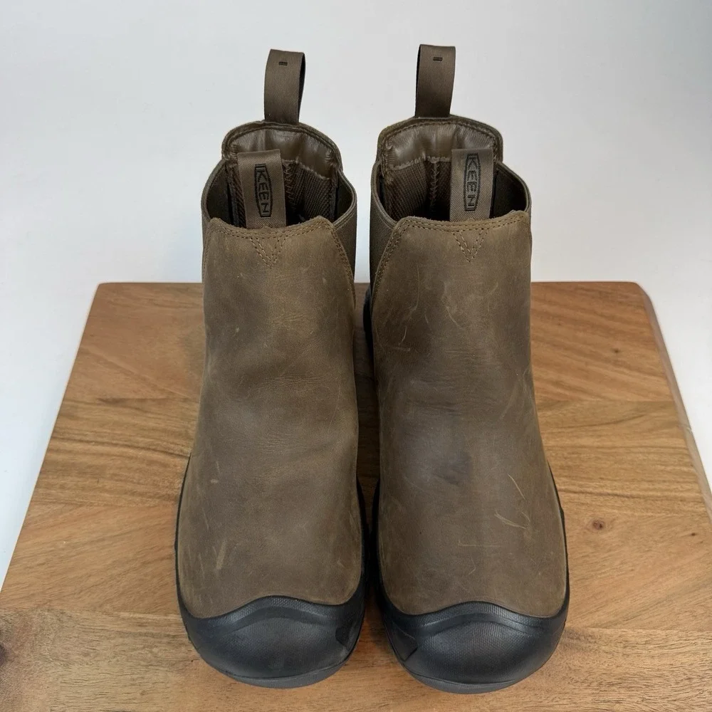 NWOB Mens Keen Anchorage IV‎ Brown Leather Waterproof Hiking Ankle Boots Size 11